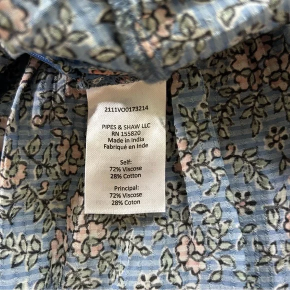 Veronica Beard High Waisted Blue Floral Front Slit Maxi Skirt Size XS - Picture 4 of 8